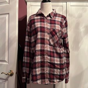 Button down flannel shirt.